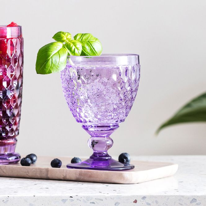 Hovedbilde Villeroy & Boch Boston Hvitvinsglass mørk lilla ...