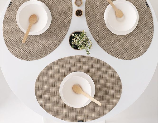 Hovedbilde Chilewich Spisebrikke Mini Basketwave Oval Clay ...