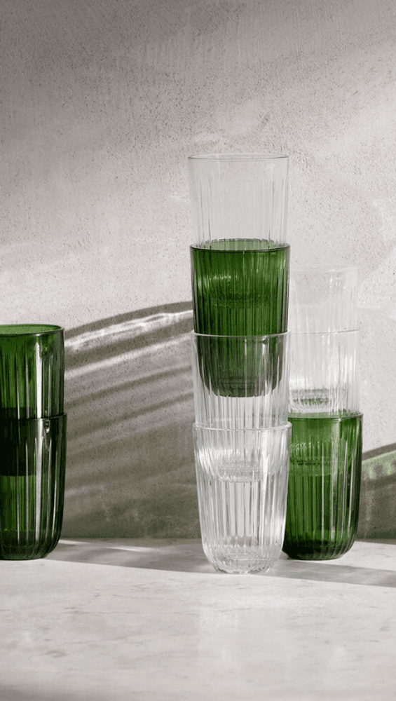 Kähler Hammershøi Vannglass Klar 37 cl 4 stk