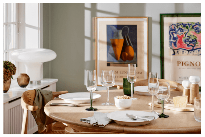 Hovedbilde Kähler Hammershøi Champagneglass 24 cl Grønn 2 ...