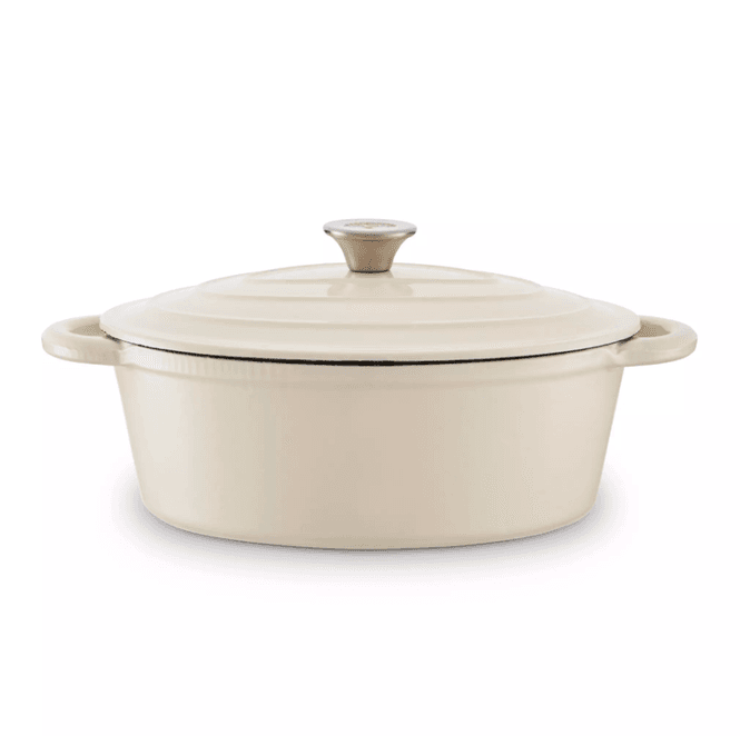 Hovedbilde Barbary & Oak Oval Støpejernsgryte Kremhvit 3 l