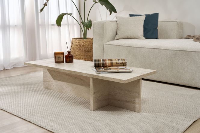 Hovedbilde Nordure Harbor sofabord – Travertine