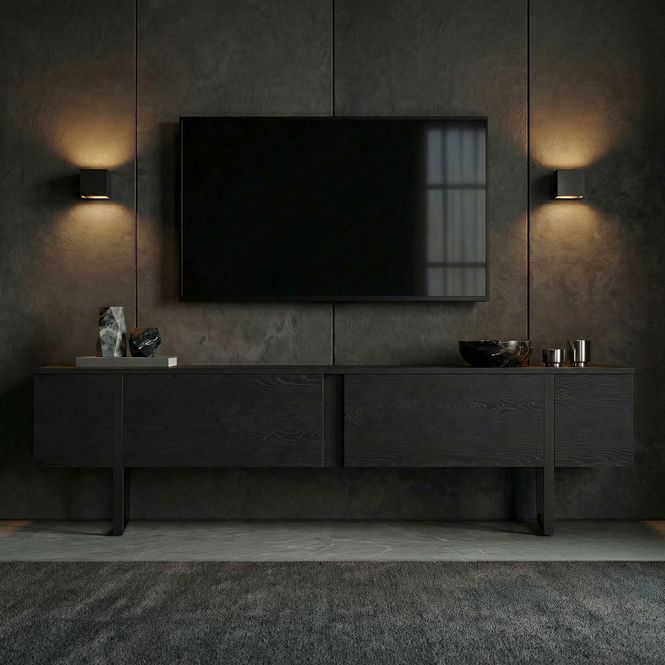 Hovedbilde Nordure Onera TV-benk – Wood Black/svart
