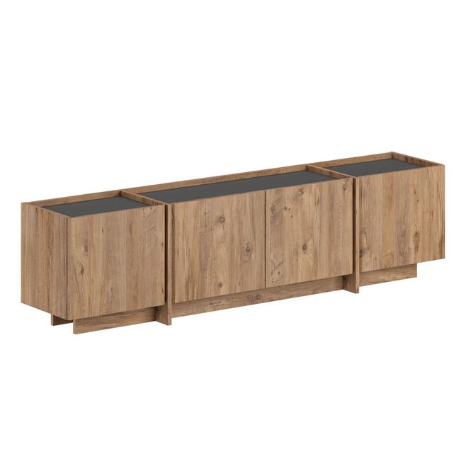 Hovedbilde Nordure Lowen TV-benk – Atlantic Pine/antrasitt