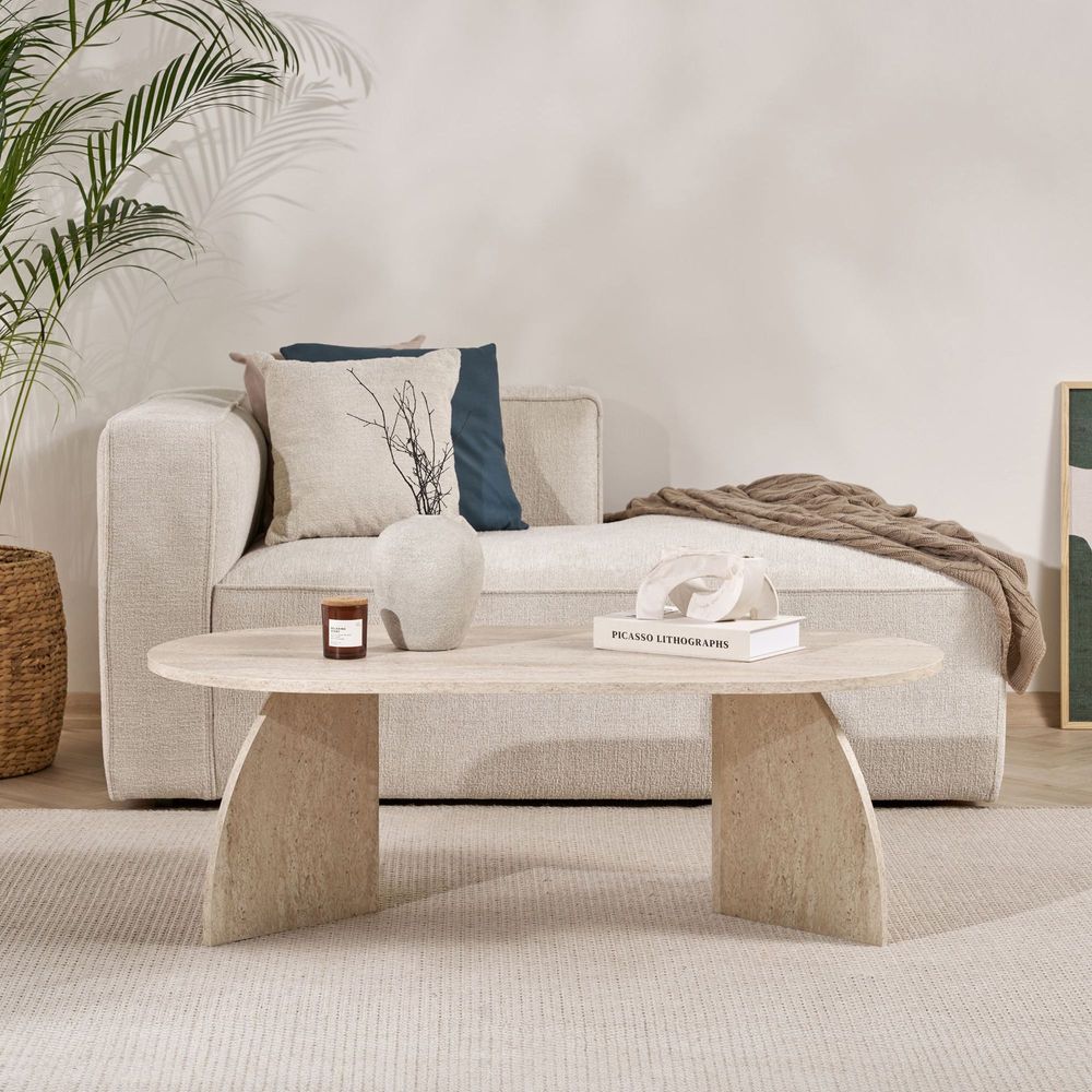 Nordure Melina sofabord – Travertine