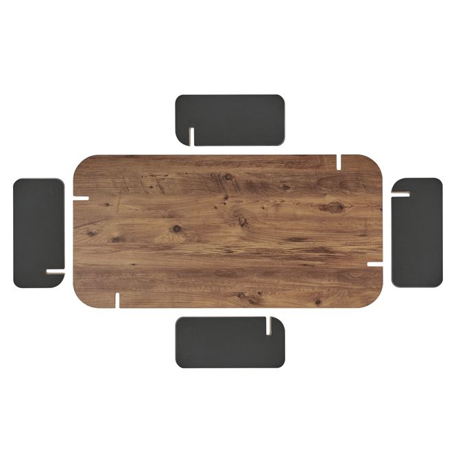 Hovedbilde Nordure Renard sofabord – Atlantic Pine/antrasitt