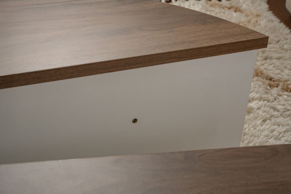 Nordure Orion sofabord – Venezia Walnut / hvit