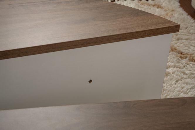 Hovedbilde Nordure Orion sofabord – Venezia Walnut / hvit