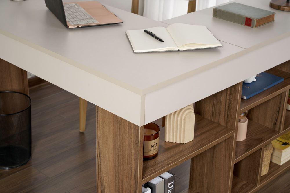 Nordure Vesper skrivebord – Cashmere/Walnut