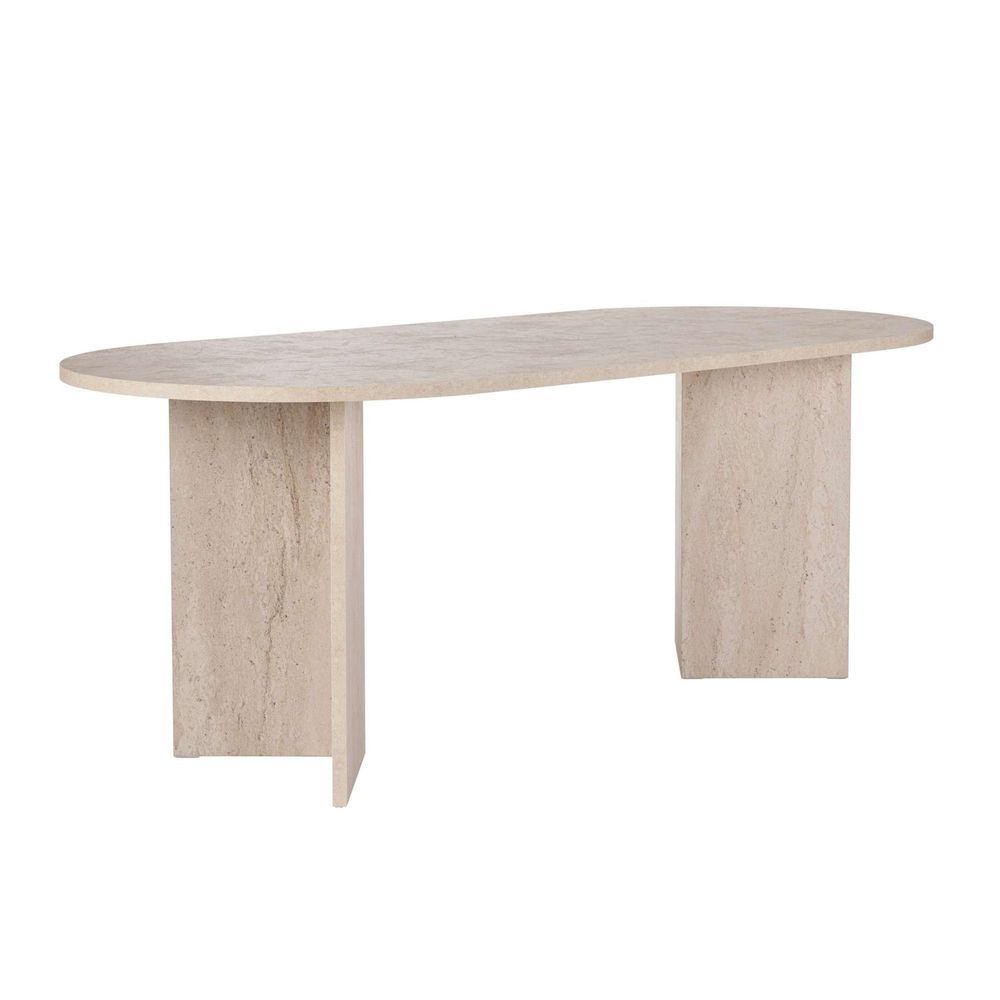 Nordure Sabella spisebord – Travertine