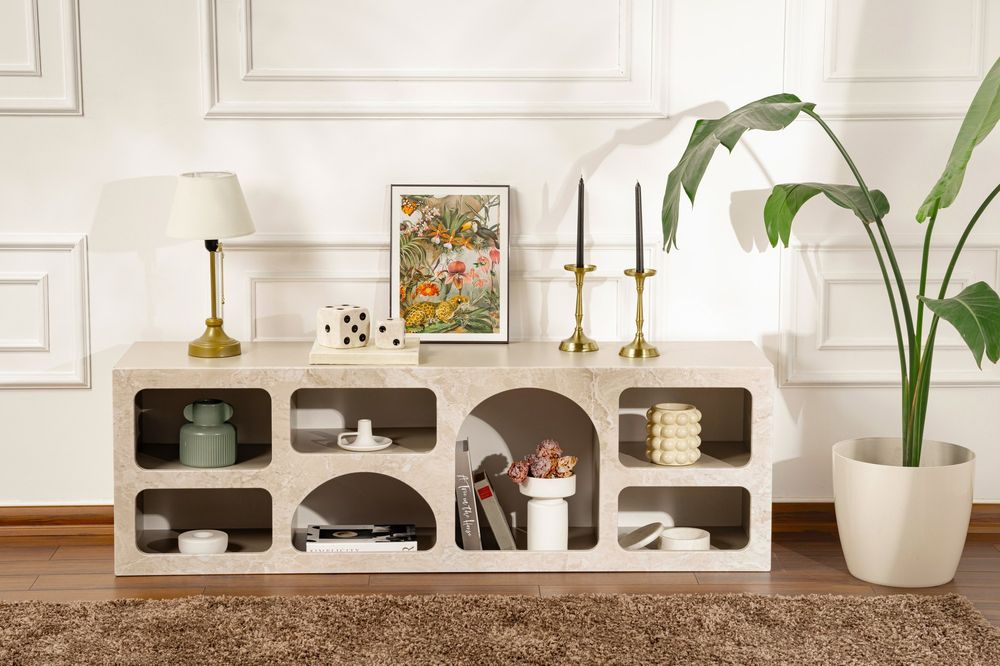 Nordure Ferlis konsollbord – Travertine / Traverten Marble / Sandstone