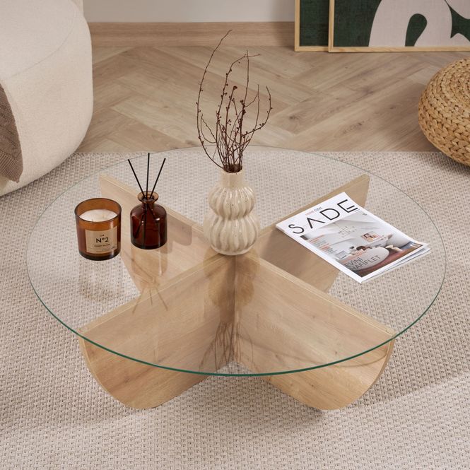 Hovedbilde Nordure Liya sofabord – Sapphire Oak