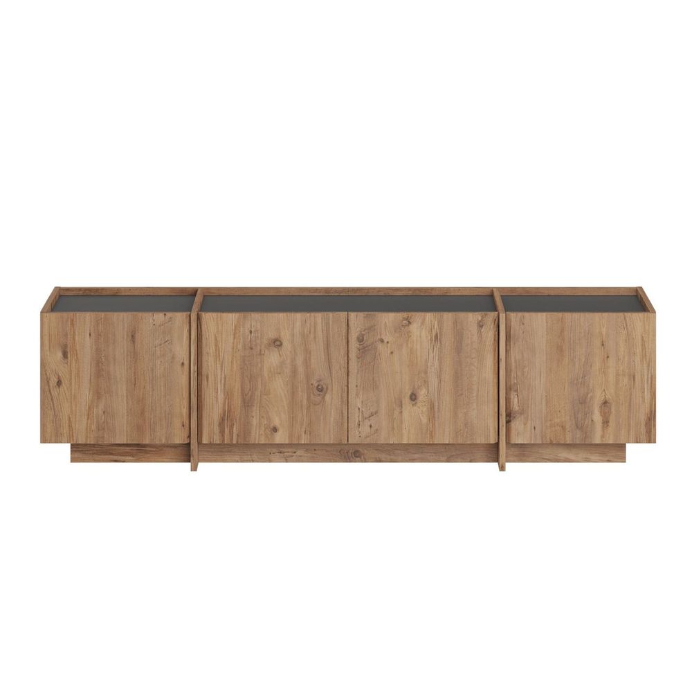 Nordure Lowen TV-benk – Atlantic Pine/antrasitt