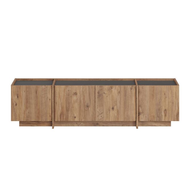 Hovedbilde Nordure Lowen TV-benk – Atlantic Pine/antrasitt