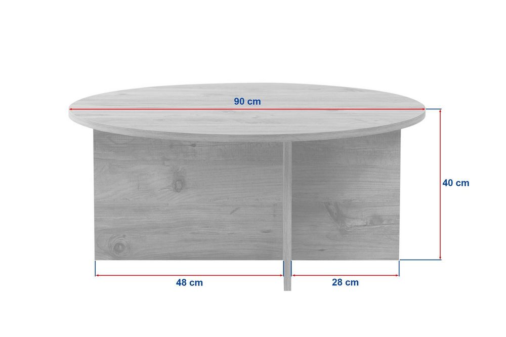 Nordure Soleil sofabord – Travertine/Venezia Walnut