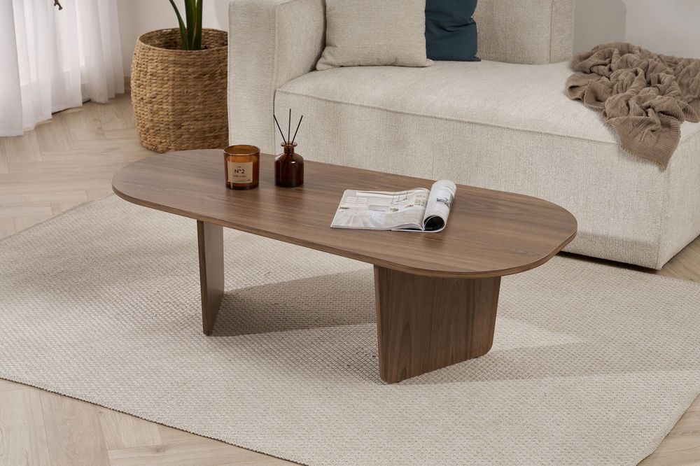 Nordure Ovalis sofabord – Venezia Walnut