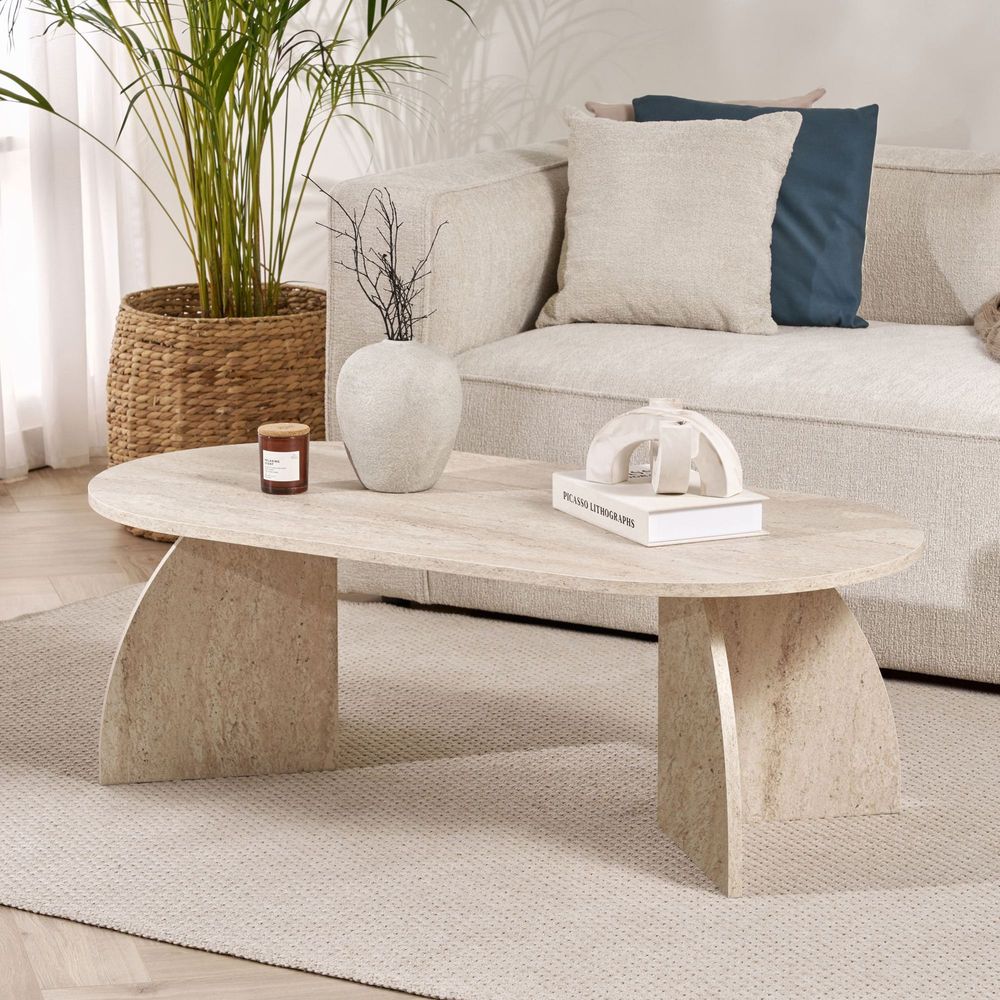 Nordure Melina sofabord – Travertine