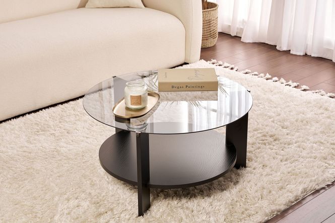 Hovedbilde Nordure Clara sofabord – Wood Black / Fume