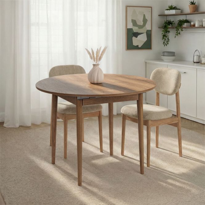Hovedbilde Nordure Viona uttrekkbart spisebord – Kafkas Oak