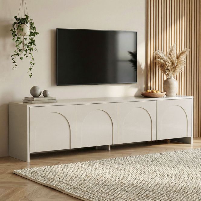 Hovedbilde Nordure Aurelia TV-benk – krem
