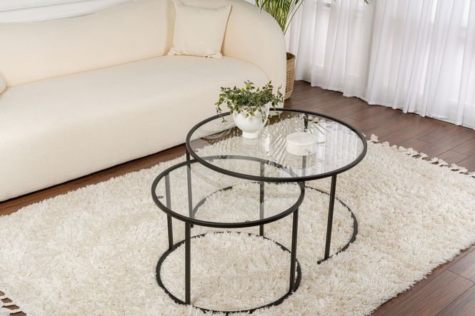 Hovedbilde Nordure Aurum sofabordsett – 80 / 60 / svart / ...