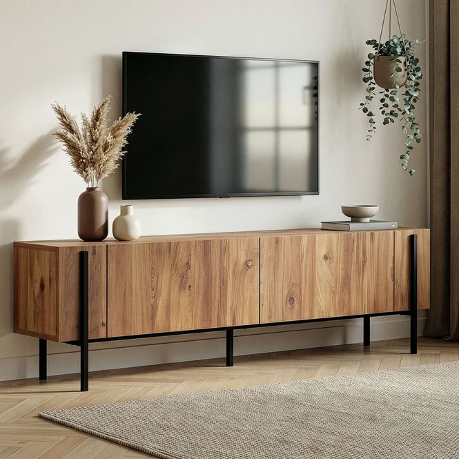 Hovedbilde Nordure Nexus TV-benk – Atlantic Pine / svart