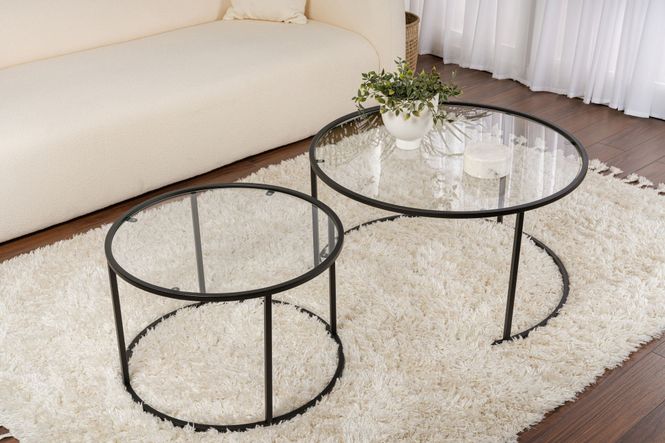 Hovedbilde Nordure Aurum sofabordsett – 80 / 60 / svart / ...