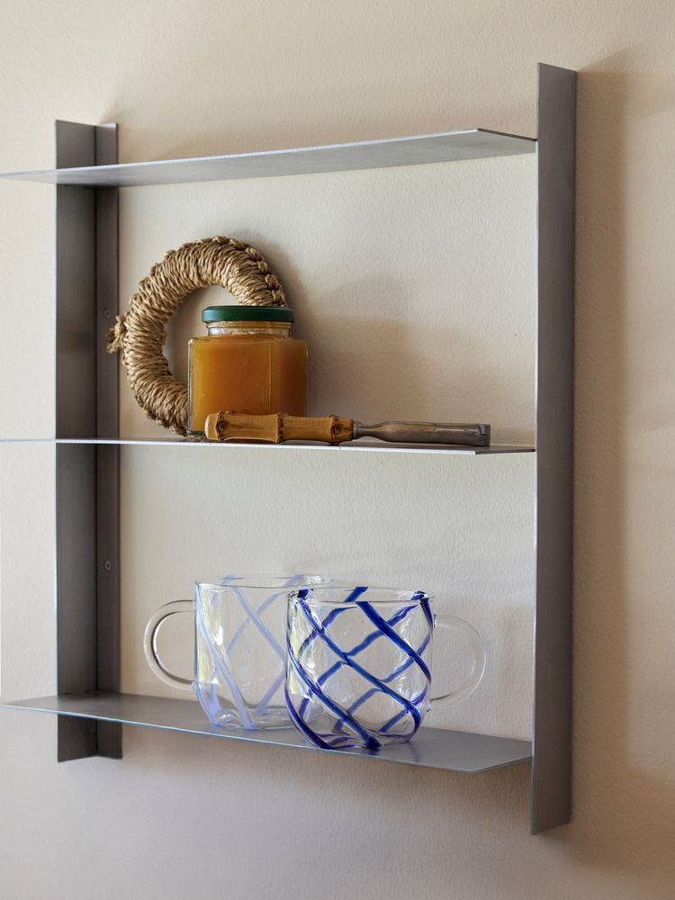 Hübsch Acier reol 41x11x46 cm – børstet stål