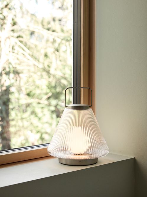 Hovedbilde Hübsch Tou transportabel lampe 28 cm – nikkel