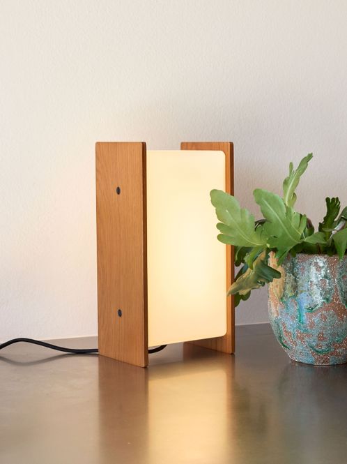 Hovedbilde Hübsch Sabi Bordlampe 13x10x25 cm – natur/hvit
