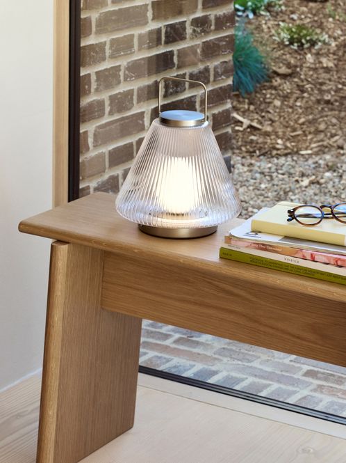Hovedbilde Hübsch Tou transportabel lampe 28 cm – nikkel