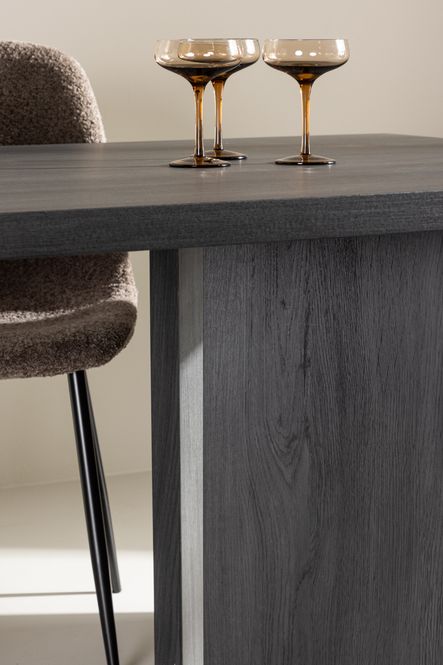 Hovedbilde Bassholmen spisebord – Svart, 180 × 90 cm