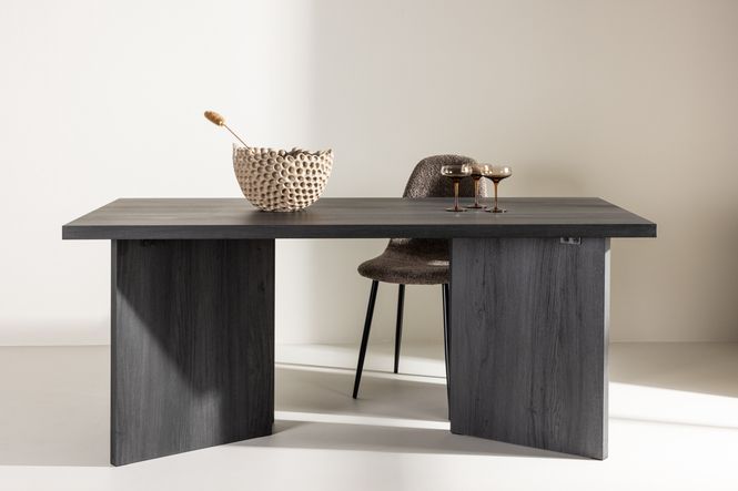 Hovedbilde Bassholmen spisebord – Svart, 180 × 90 cm