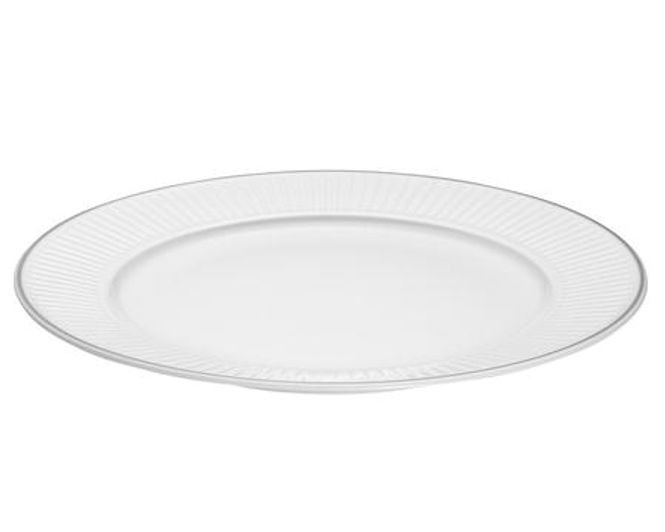 Hovedbilde Pillivuyt Vienne Plissé tallerken hvit/platin 28 ...