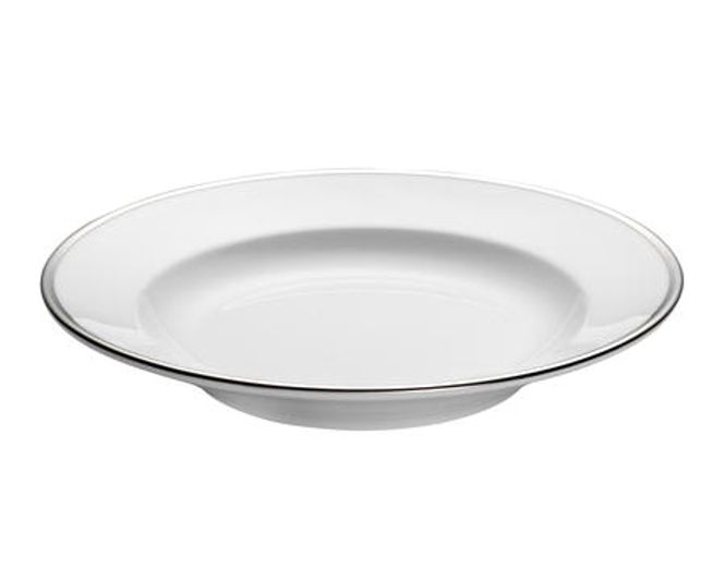 Hovedbilde Pillivuyt Bistro tallerken dyp hvit/sølv - 23 cm
