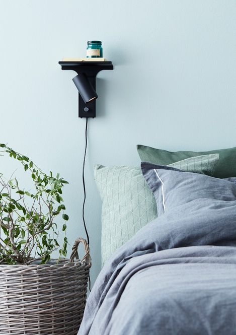 Hovedbilde Belid Tyson Vegglampe USB Venstre Sort