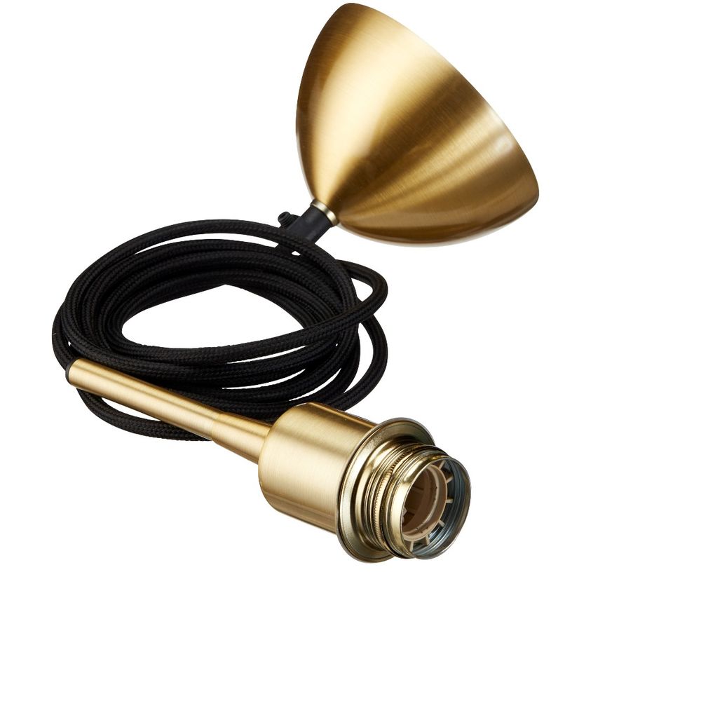Belid Gloria Oppheng E27 Messing og Svart Kabel