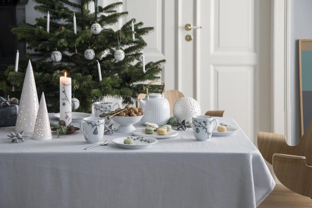 Kähler Hammershøi Julebonbonnier Ø11,5 cm hvit