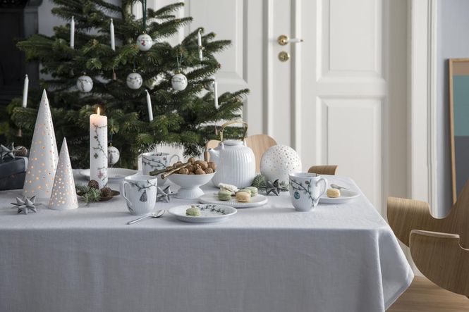 Hovedbilde Kähler Hammershøi Julebonbonnier Ø11,5 cm hvit