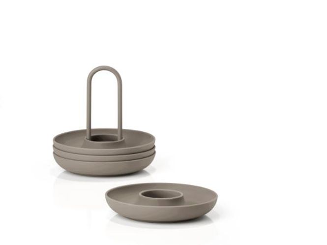 Hovedbilde Zone Denmark Singles Eggeglass m Holder Taupe 4 ...