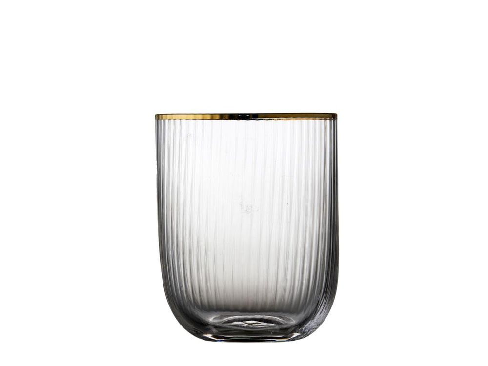 Lyngby Glass Palermo Gold Vannglass 35 cl 4-pk