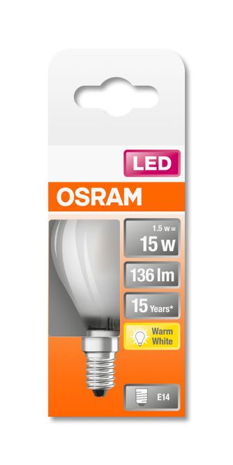 Hovedbilde Osram Lyspære LED P15 E14, matt, Illum