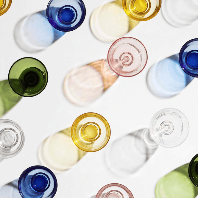 Hovedbilde Holmegaard Flow Glass med stett blå 35 cl