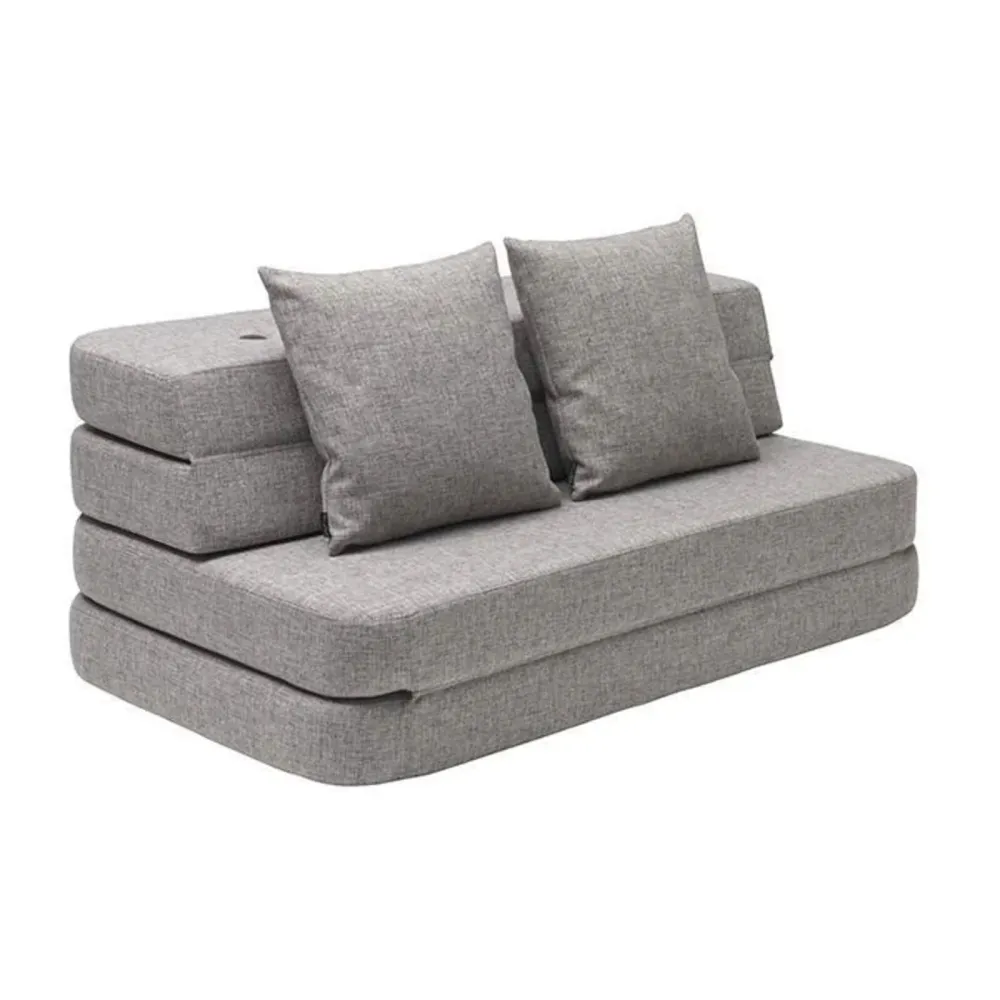 by KlipKlap 3 Fold Sofa XL Soft 140 cm Multigrå