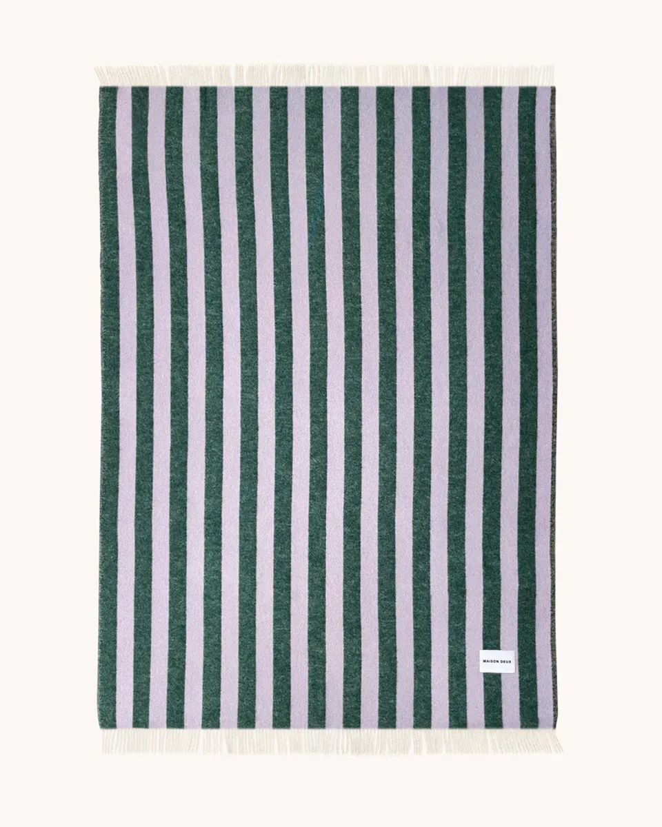 Maison Deux Candy Wrap Pledd Lilla/Grønn