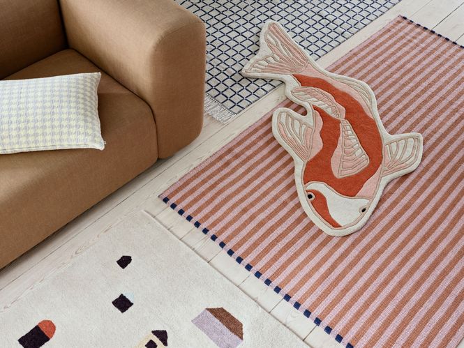 Hovedbilde Broste Copenhagen Koi Teppe Orange