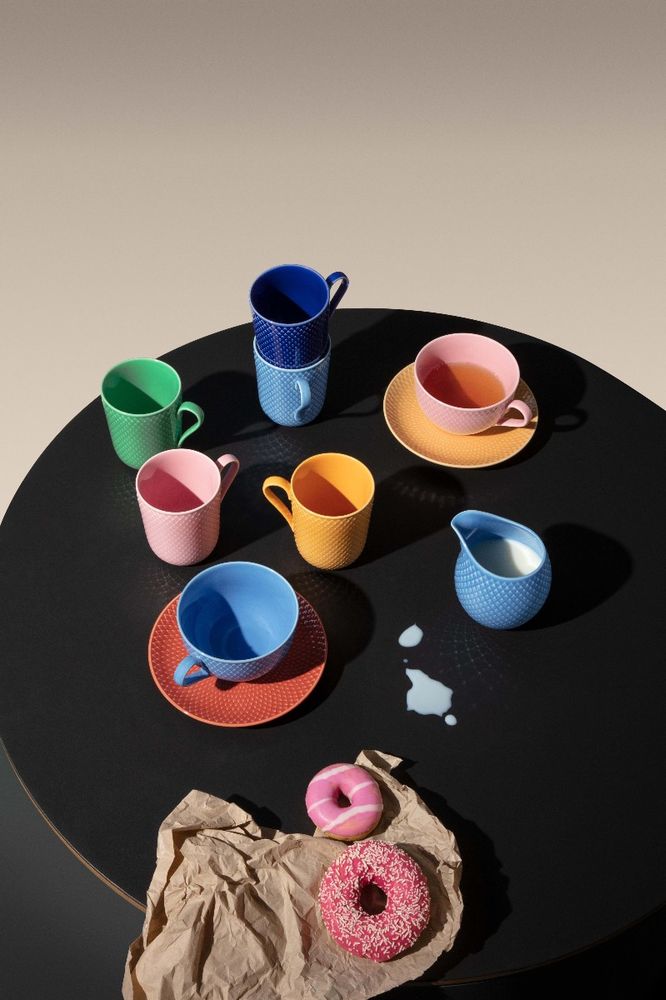 Lyngby Porcelæn Rhombe Color Melkekanne 39 cl blå