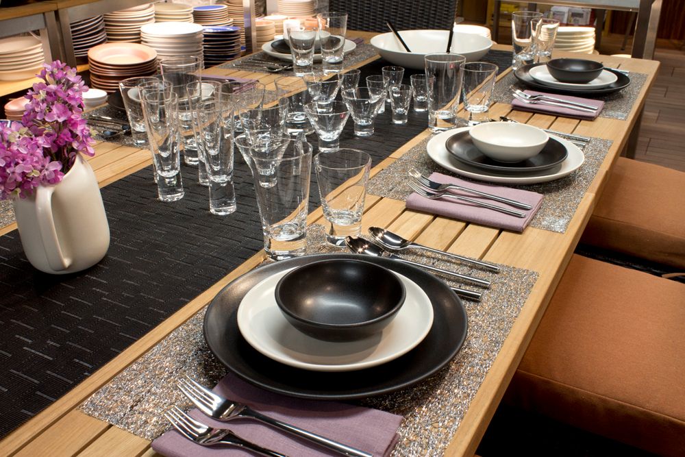 Chilewich Servise Basketweave Chestnut 4stk