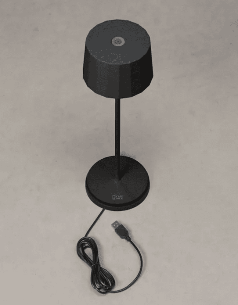 Trend Collection Positano bordlampe – oppladbar og dimbar, sort 35 cm