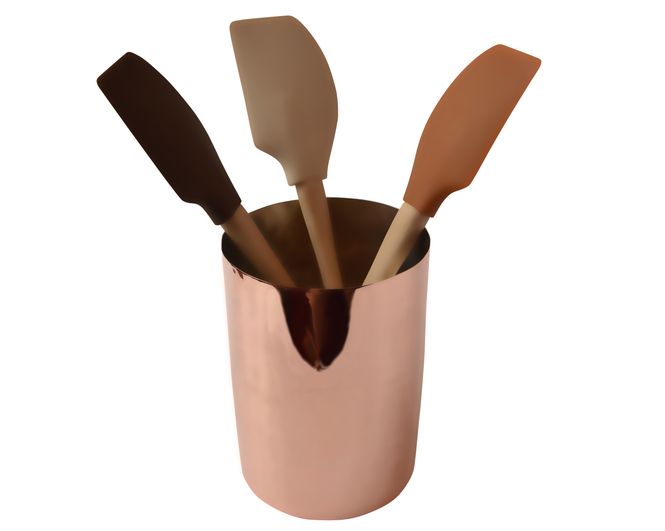 Hovedbilde Mauviel Redskapskrukke børstet kobber - 12 cm